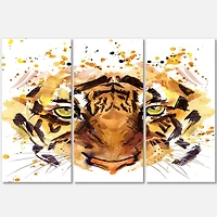 Design Art Eyes with Fire Canvas Print