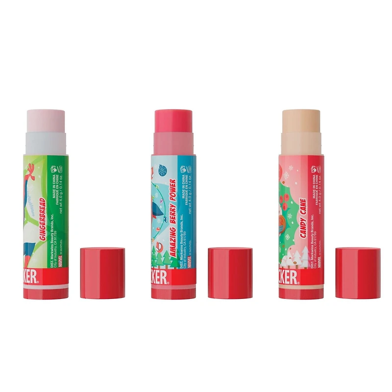 Holiday Lip Balm Tin Trio - Spiderman