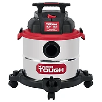 Hyper Tough 5 Gallon Stainless Steel Wet/Dry Vacuum, Hyper Tough 18.9L (5 Gal.) 4.0 Peak Horsepower Wet/Dry Vacuum with accessories