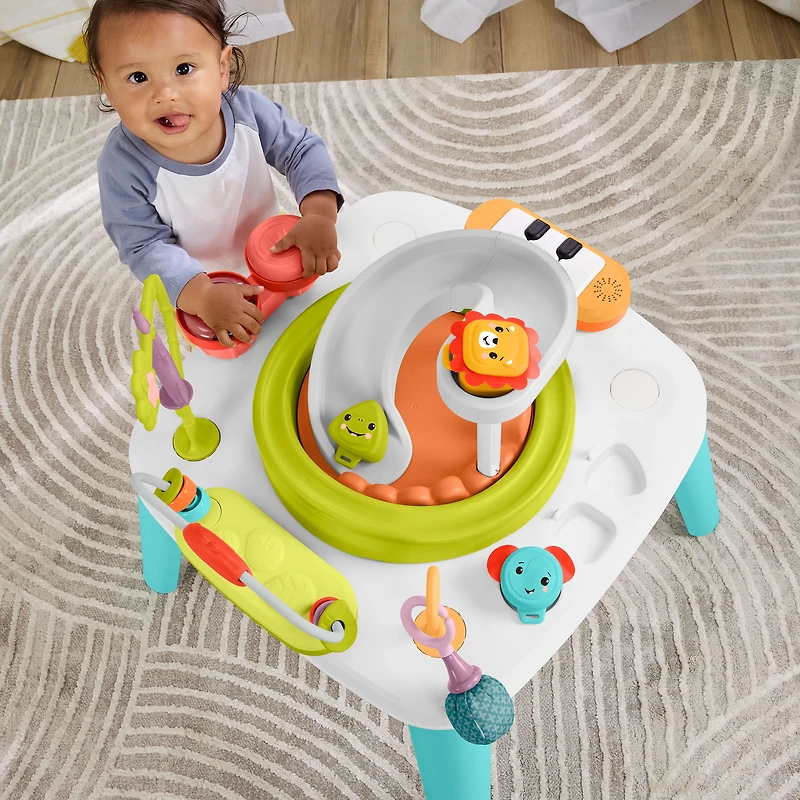 Fisher-Price 2-in-1 Purple Monkey Musical Baby Activity Center & Toddler Play Table