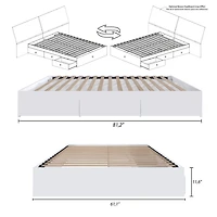 Nexera Aura 3 Drawer White Bed