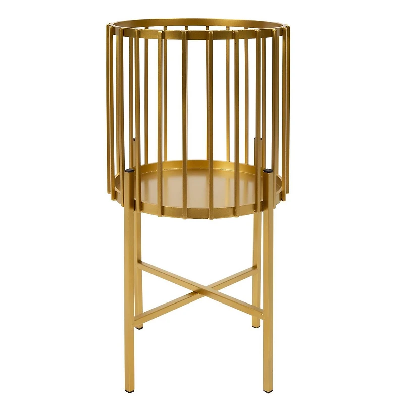Porte-pots métal doré Encino