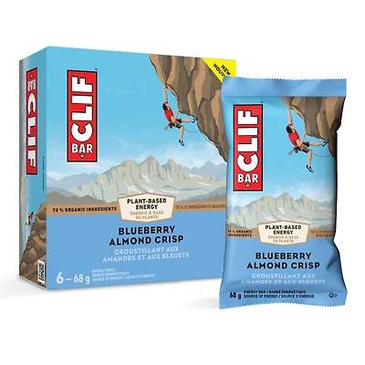 CLIF BAR, barre énergétique - croustillant aux amandes et aux bleuets, 70 % d'ingrédients biologiques