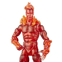 Hasbro Marvel Legends Series Retro, figurine de collection Fantastic Four The Human Torch de 15 cm avec 5 accessoires