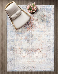 ECARPET Tapis Traditionnel Leila pour Salon, Chambre, Salle A Manger, Entrée, Couloir et Plus Encore.