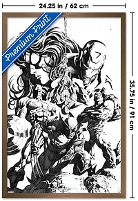 Marvel Sketch - Group Wall Poster
