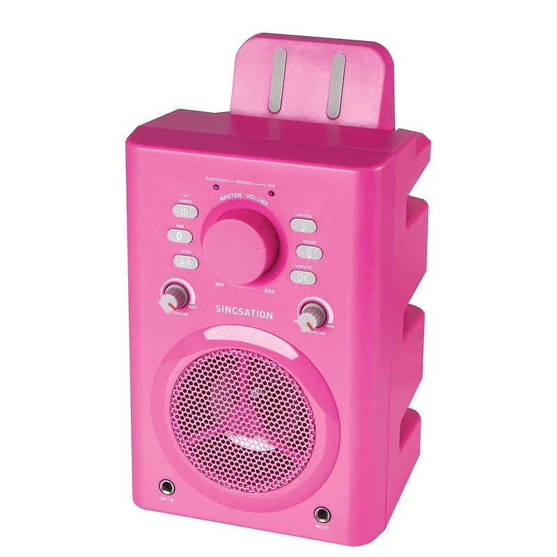 Singsation Classic Bluetooth Karaoke Machine/Speaker with Wired Microphone - Pink