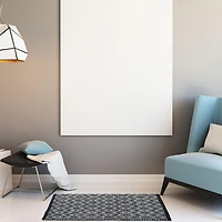 Handwoven Diamond Rug 30" X 48" Black