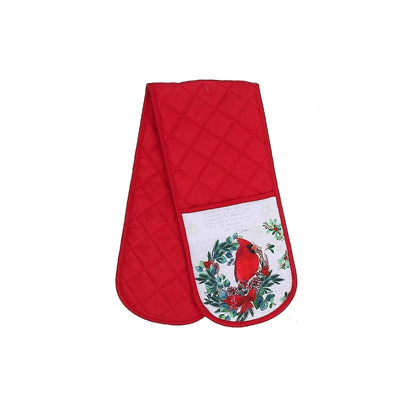 Christmas Double Four Mitt Cardinal Wreath - Ensemble De 2