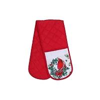 Christmas Double Four Mitt Cardinal Wreath - Ensemble De 2