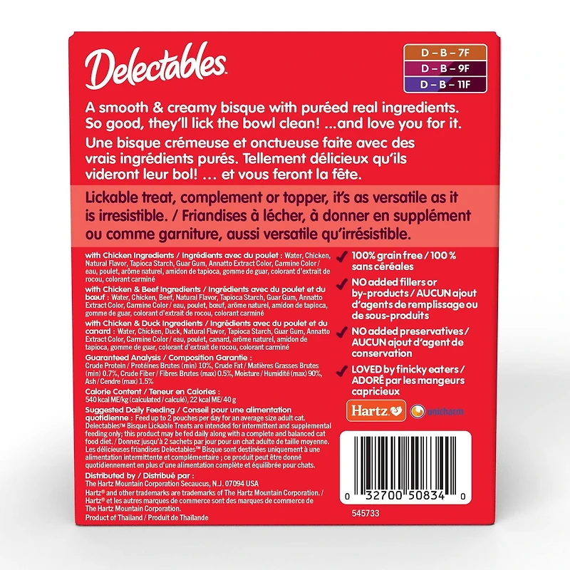 Delectables Non Seafood Bisque Wet Cat Treats Variety 12 Pack