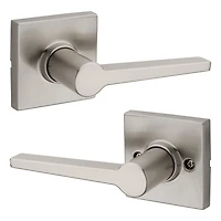 Weiser Safelock Rosette carrée Daylon Passage Becs-de-cane en Nickel Satin Style moderne et durabilité