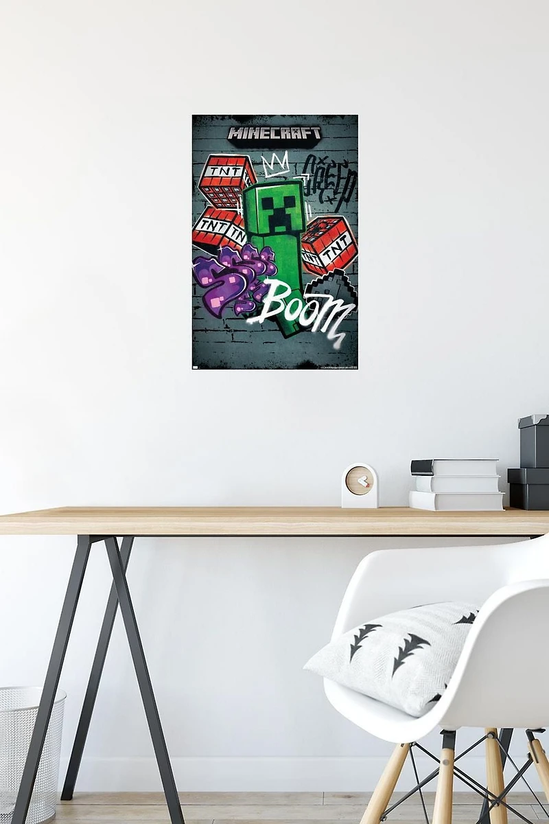 Minecraft - Creeper Do Not Enter Wall Poster, 22.375" x 34"