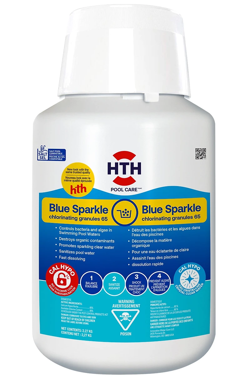 hth® granules de chloration 65 Blue Sparkle, 2,27kg
