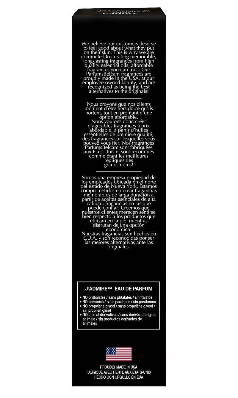 PB ParfumsBelcam J’Admire Eau de Parfum Spray for Women, Sophisticated Floral Perfume, 1.7 fl oz