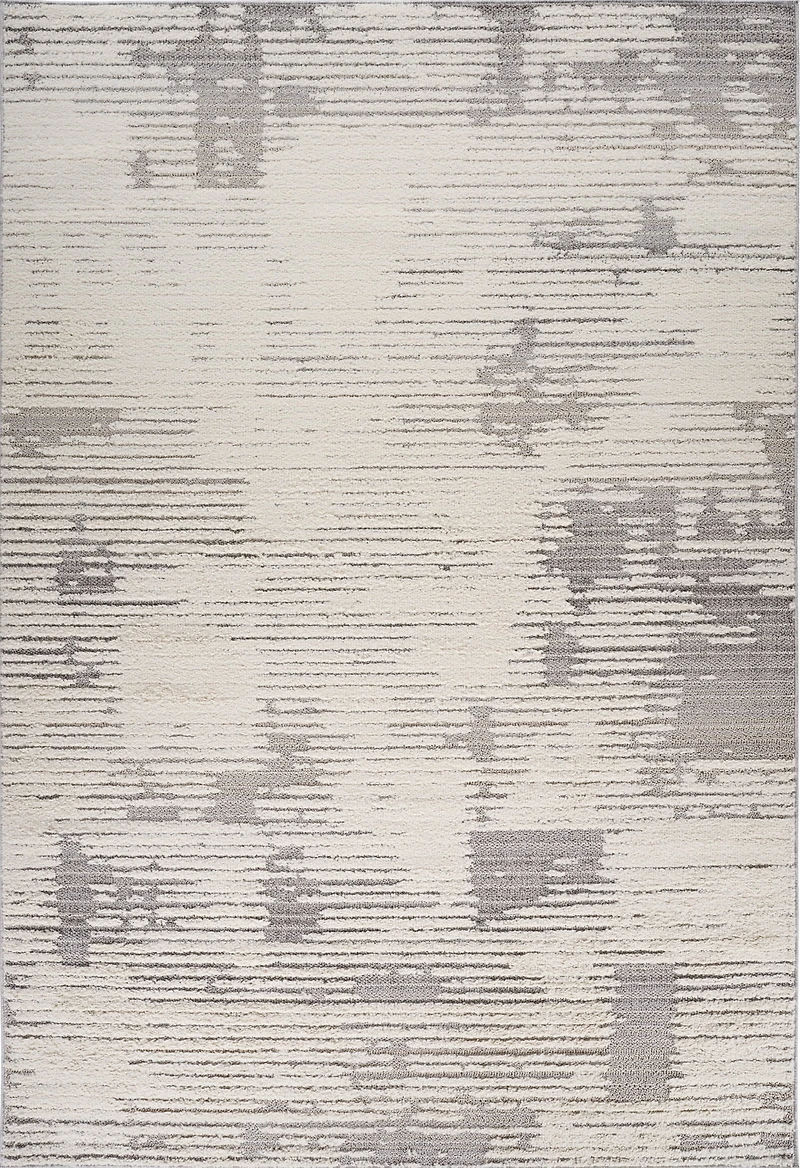 Rug Branch Nimbus Abstract Indoor Area Rug, Cream Grey, Modern - Living Room, Bedroom, Dining Room, and Kitchen