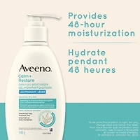 Gel hydratant quotidien Aveeno Calm + Restore, avoine prébiotique, aloès, provitamine B5, soulage la peau sèche et sensible, sans parfum