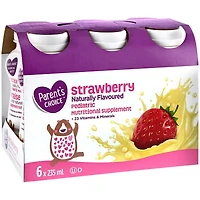 Supplément nutritionnel pédiatrique saveur naturelle de fraise Le choix des parents 6 x 235 ml