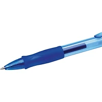 BIC Gel-ocity Retractable Gel Pen, Blue Ink, Medium Point, 4-Count, Contoured Grip for Comfort and Control