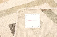 ECARPETGALLERY Tapis Fait à la Main pour Salon, Salle à Manger et Chambre à Coucher Marocain Collection Organique & Pure 5'0" x 7'8" en Ivoire