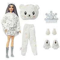 Barbie Cutie Reveal Éclat de flocon de neige Poupée, ours polaire