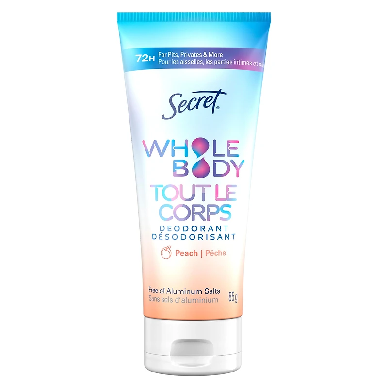 Secret Whole Body Aluminum Free Deodorant Invisible Cream Peach & Vanilla