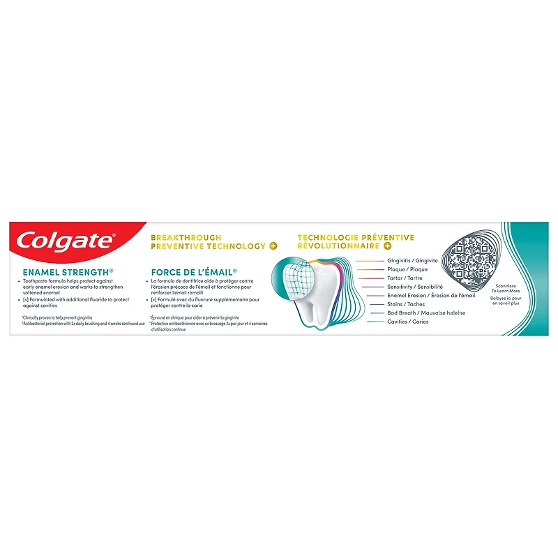 Colgate Total Prevention Active Plus Dentifrice Émail, Menthe, 120 ml