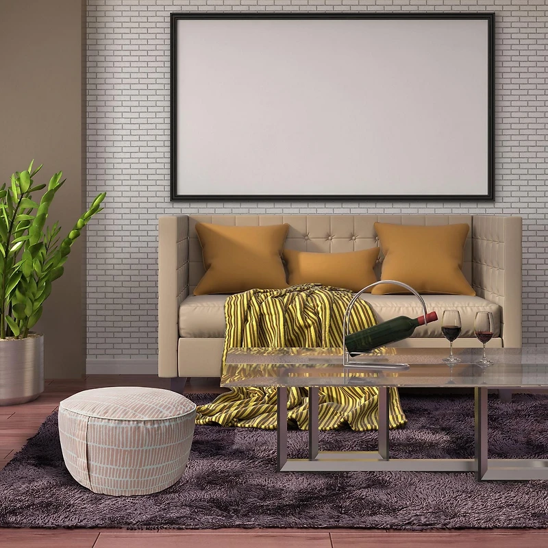 IH Casa Decor Cross Stripes Outdoor Inflatable Pouf Peach