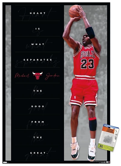Michael Jordan - Heart Wall Poster, 22.375" x 34"