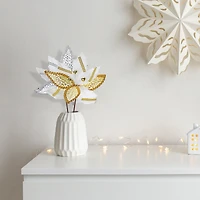 Rhinestone Poinsettia Pick (Asstd) - Set of 12