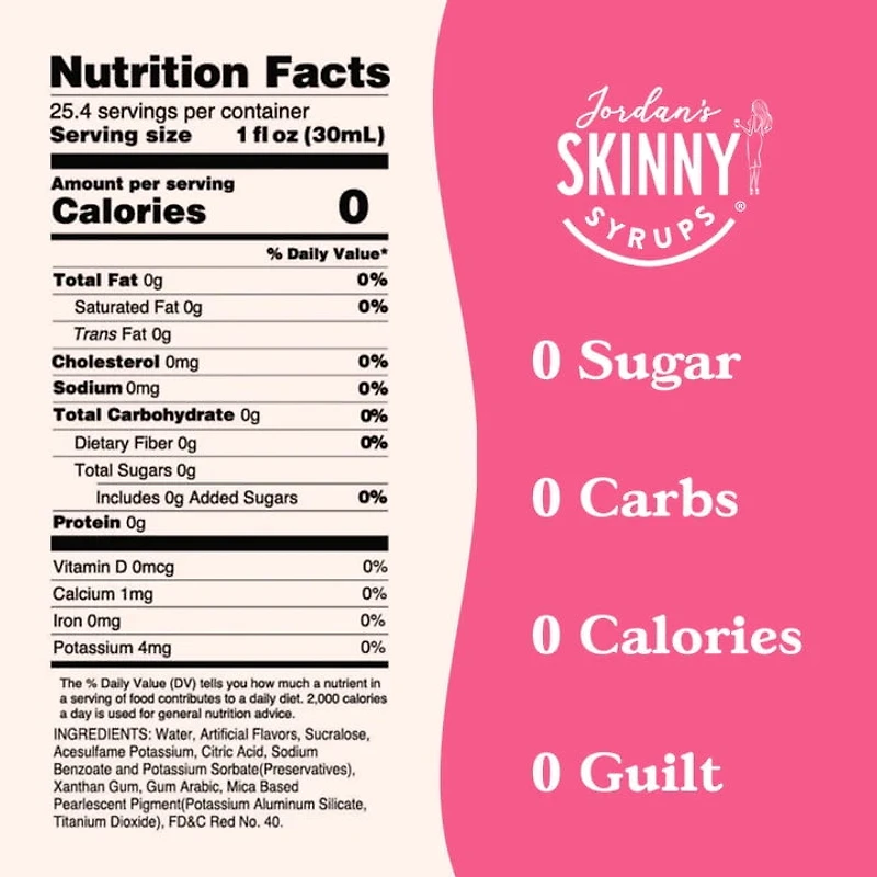 Skinny Mixes Sugar-Free Cotton Candy Syrup: Calorie-Free Delight with 0g Net Carbs