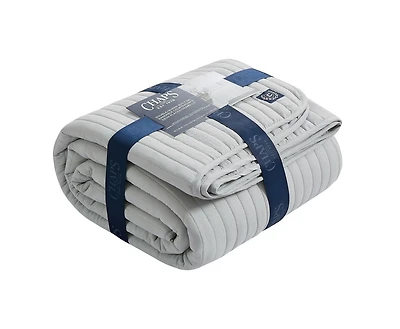 Ensemble de courtepointe Chaps 3 pièces, gris, lit double/grand lit Courtepointes D/Q gris douillet
