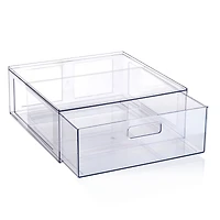 Mainstays transparent plastique brillant tiroir placard grande taille, taille adulte dimension: 14" L x 13.78" W x 5.5" H