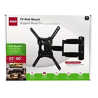 RCA Full Motion TV Wall Mount 23-in to 60-in - Black