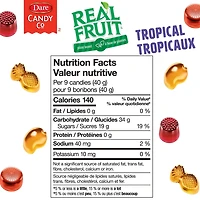 REALFRUIT Gelées tropicales Bonbons, Dare Real Fruit 350g