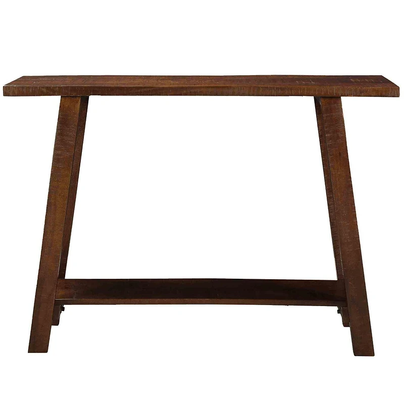 Console moderne rustique en bois massif – noyer