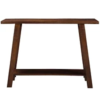 Console moderne rustique en bois massif – noyer