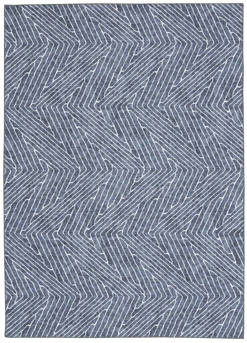 Fuller 3' x 5' Washable Accent Rug, Grey and Ivory