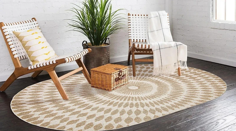 Tapis ECARPET Style Jute pour Chambre à Coucher, Salon, Salle à Manger Collection Manon