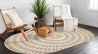 Tapis ECARPET Style Jute pour Chambre à Coucher, Salon, Salle à Manger Collection Manon