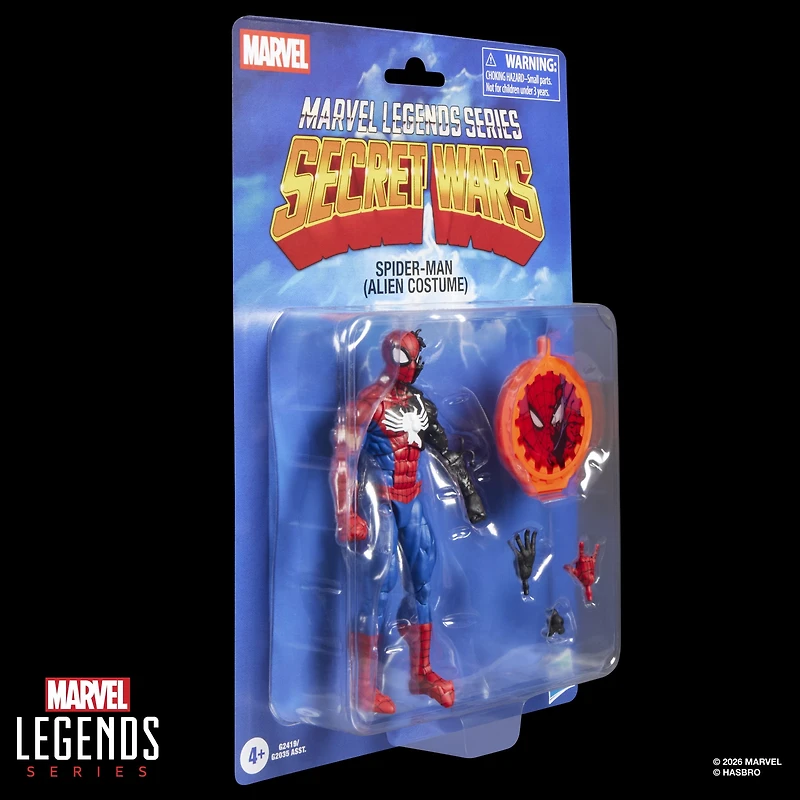 Marvel Legends Series Secret Wars Spider-Man (Alien Costume), Marvel Comics Collectible 6 Inch Action Figure