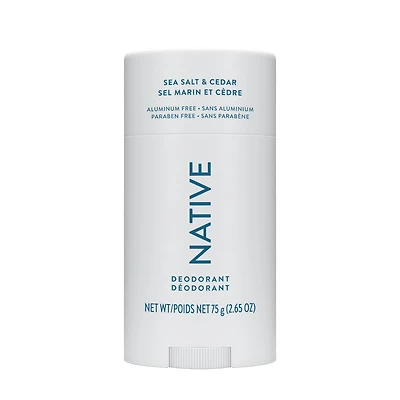 Native Natural Deodorant, Sea Salt & Cedar, Aluminum Free