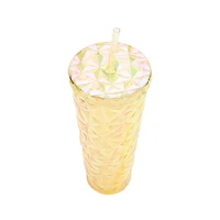 Mainstays Blue Plastic Prismic Textured Tumbler 27 Ounces, 1pc
