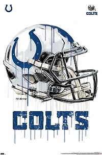 NFL Indianapolis Colts - Drip Helmet 20 Wall Poster, 22.375" x 34"
