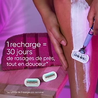 Gillette Venus Miami Midnight Extra Smooth Women's Razor Blade Refills, 6 Refills