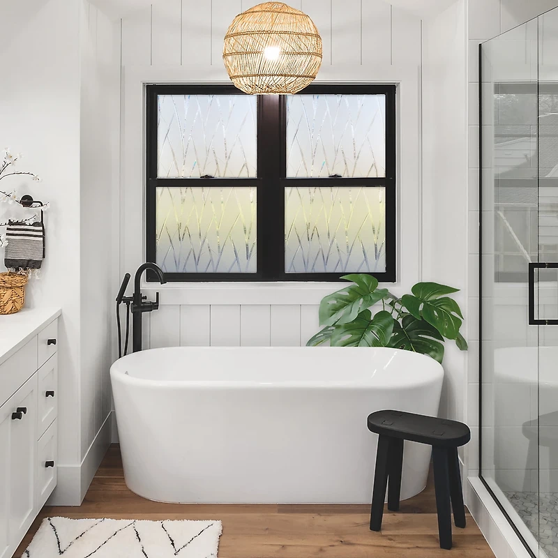 RoomMates Studio Clear Bamboo Privacy Window Film