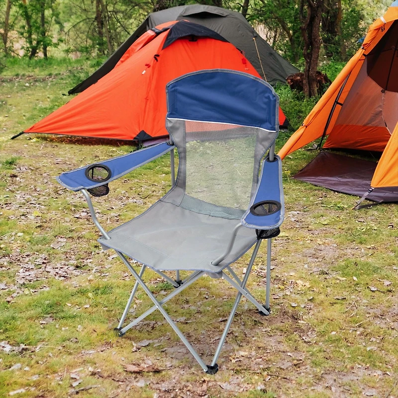 Ozark Trail Comfort Mesh Chair, Holds up to 225bs, 600D Polyester, Color