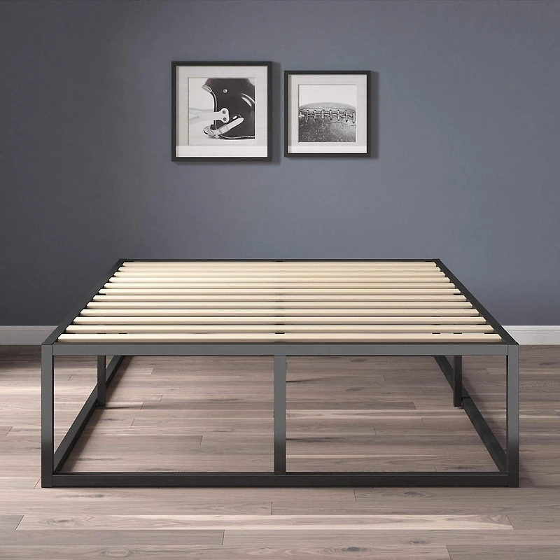 Zinus Joseph 14 inch Black Metal Platform Bed Frame