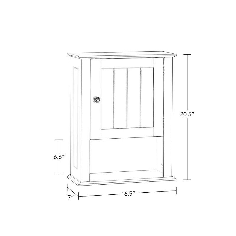 Ashland Collection Maison RiverRidge® Armoire murale de salle de bain, 16,54 po. (larg) x 20,47 po. (haut) x 7,09 po. (p), blanc