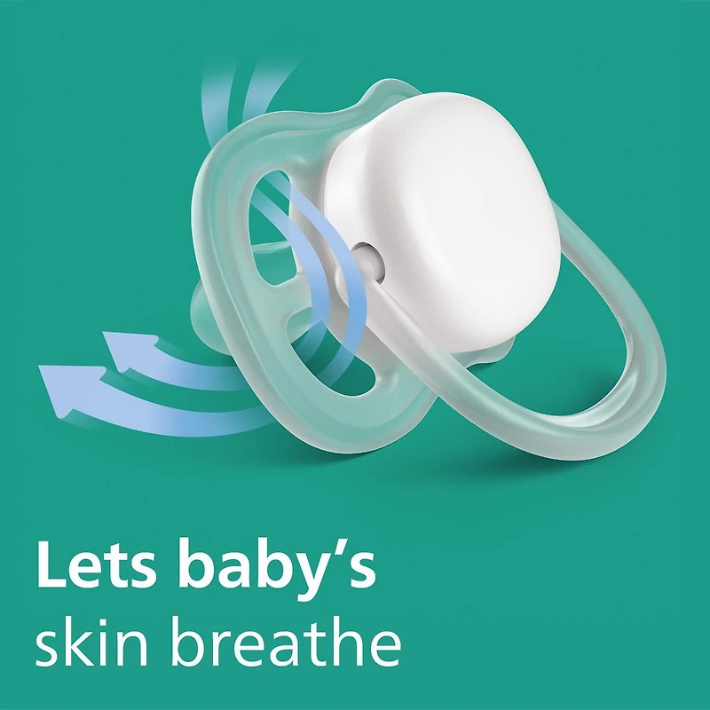 Suce ultra-aérée Philips Avent, 6 à 18 mois, poisson-globe bleu hush / lilas luxuriant motifs de 2 SCF085/61 Suce ultra-aérée Avent 6 à 18 m poisson-globe de 2